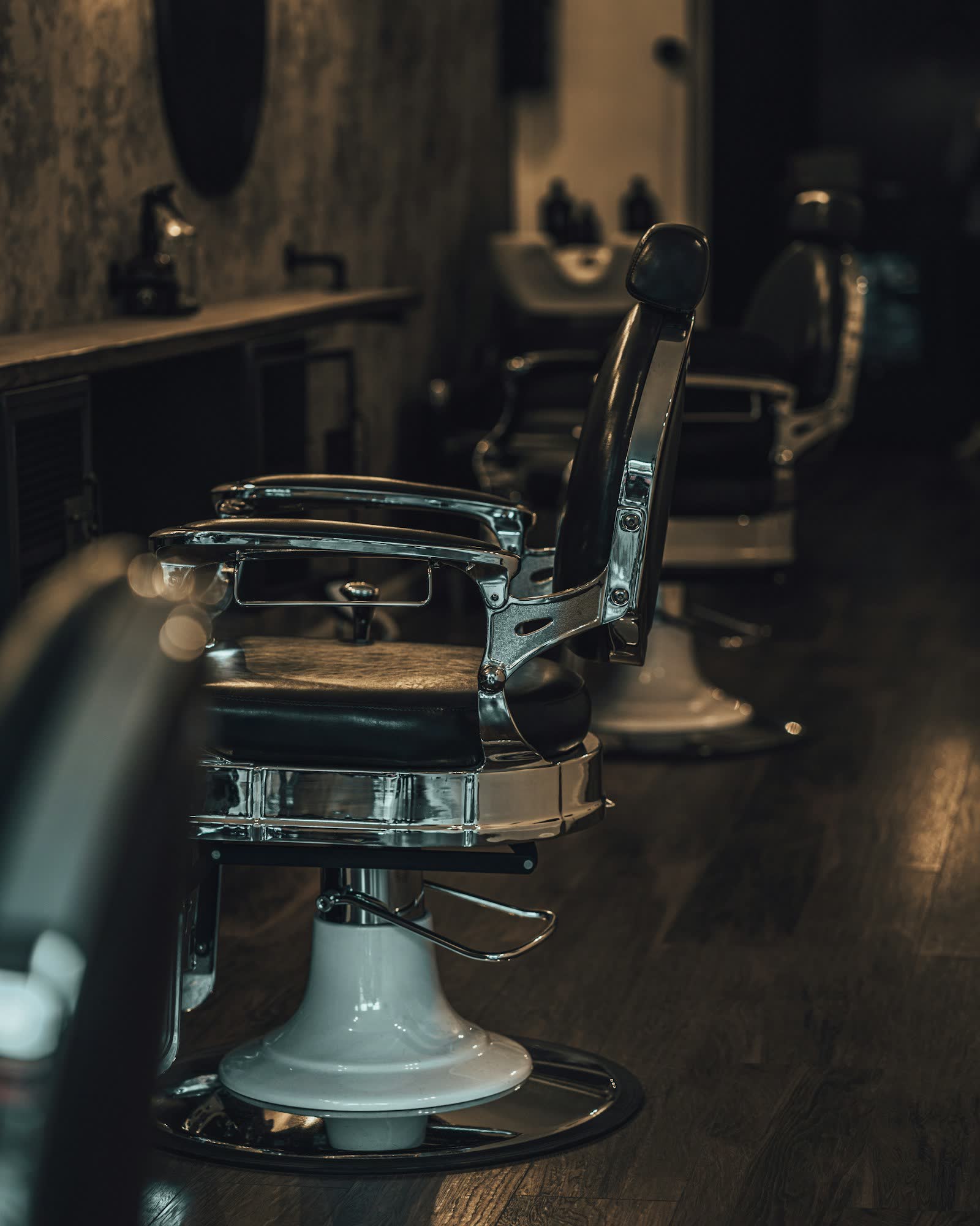 Barberstühle im Laden